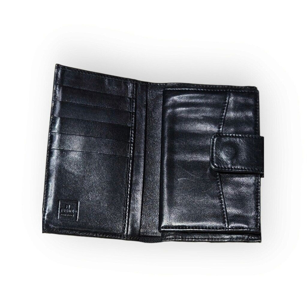Fendi Black Leather and Canvas Bi-Fold Wallet - Picture 12 of 16